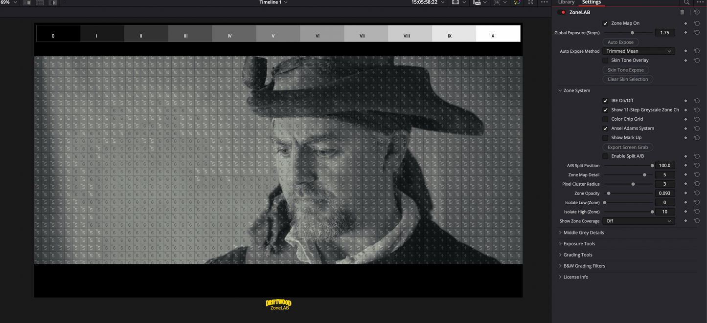 ZoneLAB — Zone System Exposure & Color Grading Plugin