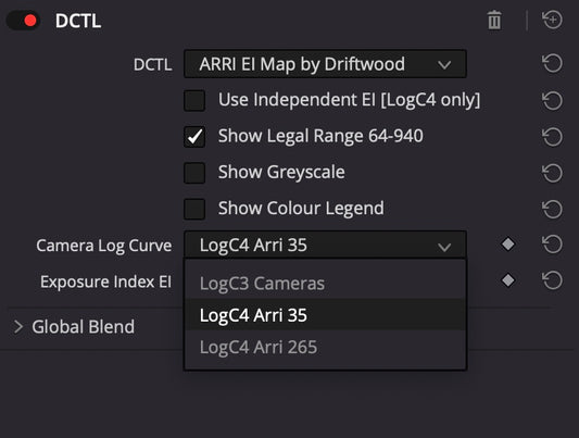 Arri EI Map
